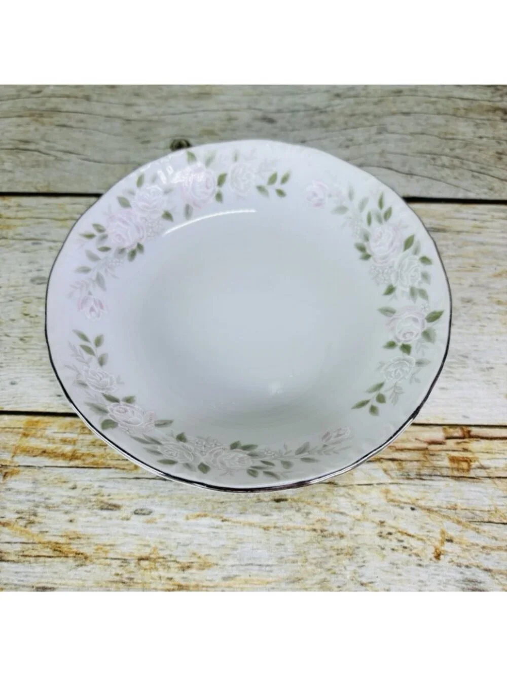 Sheffield Fine China CLASSIC 501 Pink Roses Platinum Dessert Sauce Bowl Set of 5